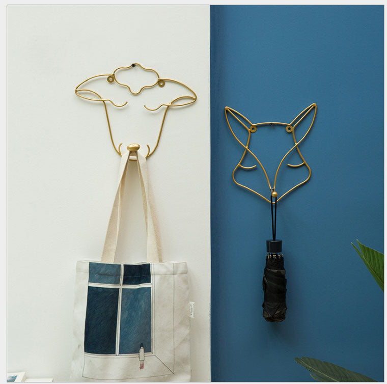 Brass Animal Hooks — wall decor, view 2