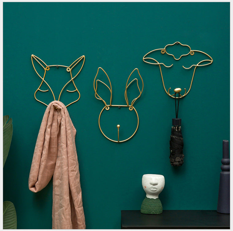 Brass Animal Hooks — wall decor, view 3
