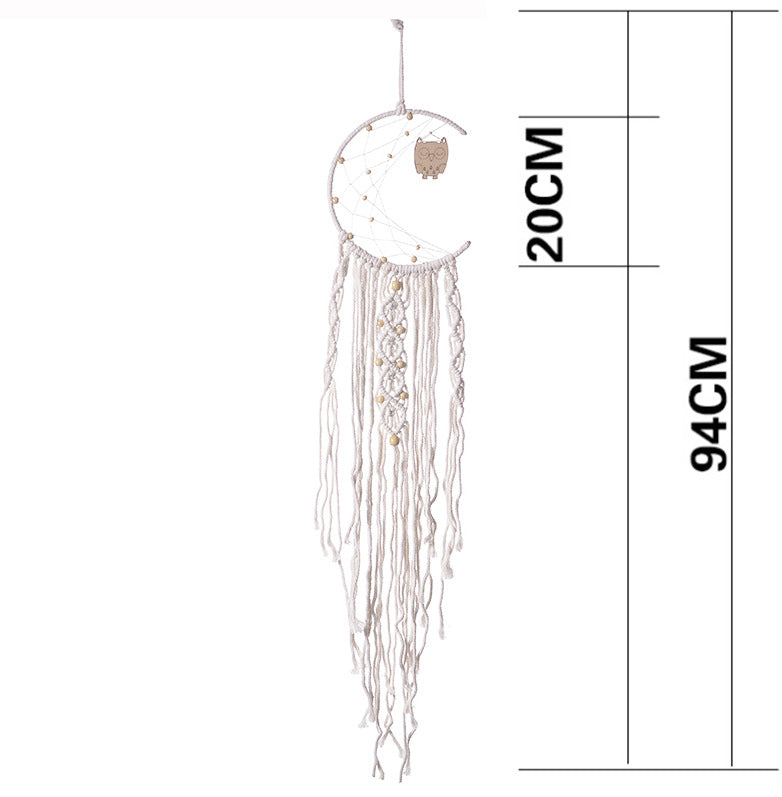 Macrame Moon Wall Hanging — wall decor, view 1