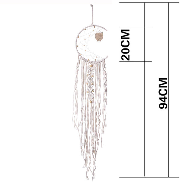 Macrame Moon Wall Hanging — wall decor, view 1