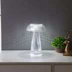 Crystal Jellyfish Table Lamp — cut crystal glass lighting decor, view 2