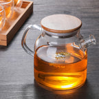 Glass Teapot with Bamboo Lid — kitchen decor, view 5