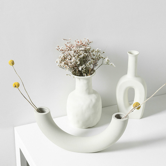Nordic Ceramic Vase — glazed ceramic vases decor, view 2