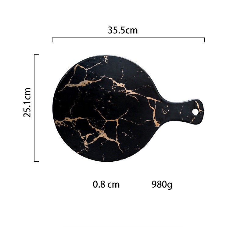 Gold-Edged Marble Tray — marble trays decor, view 7
