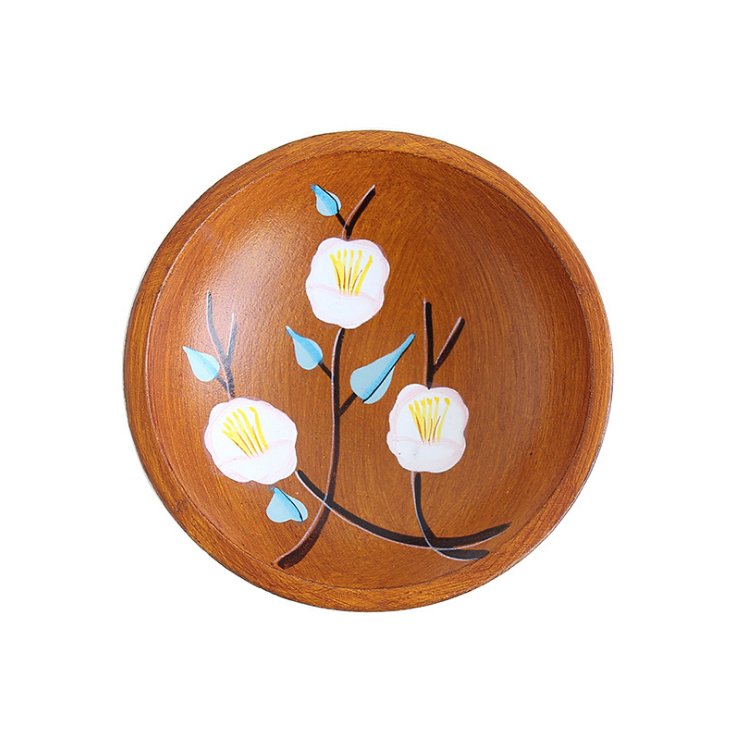 Rustic Wooden Fruit Bowl — kitchen decor, view 6