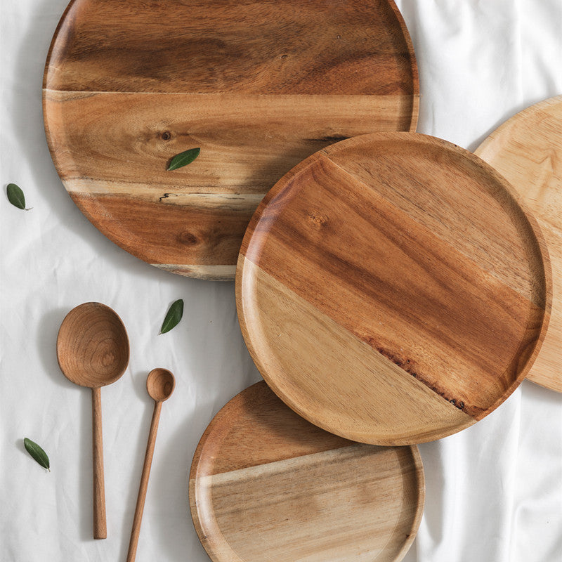 Japanese Wooden Tray — solid wood trays decor, view 2