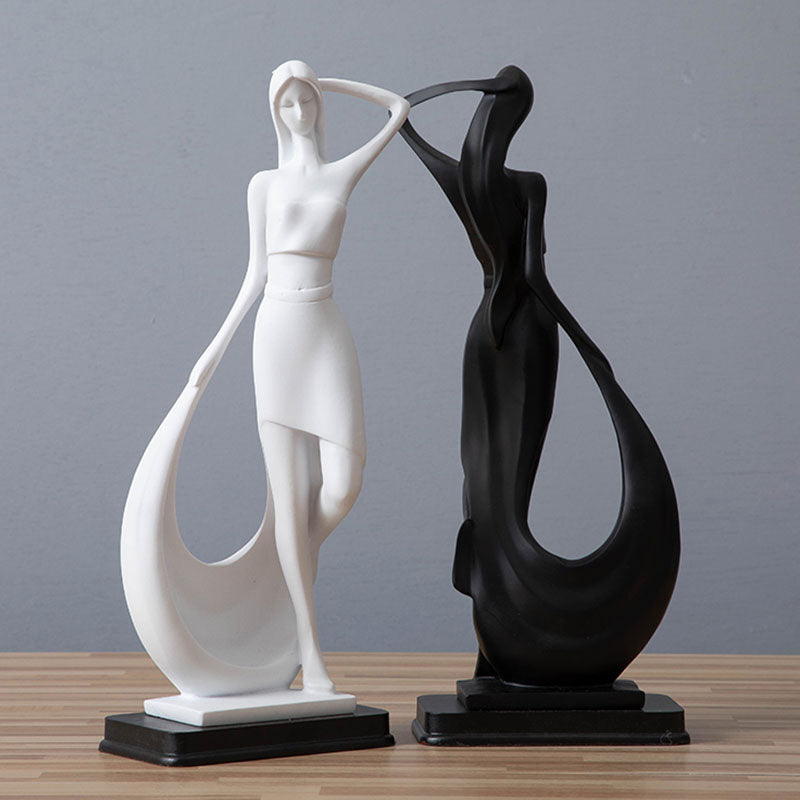 Minimalist Figure Statue — cast resin sculpture decor, view 5