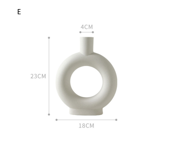 Nordic Ceramic Vase — glazed ceramic vases decor, view 4