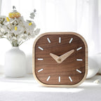 Walnut Square Clock — desk decor, view 4
