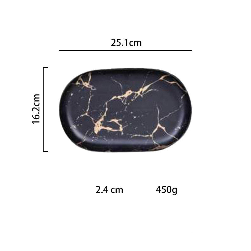 Gold-Edged Marble Tray — marble trays decor, view 13