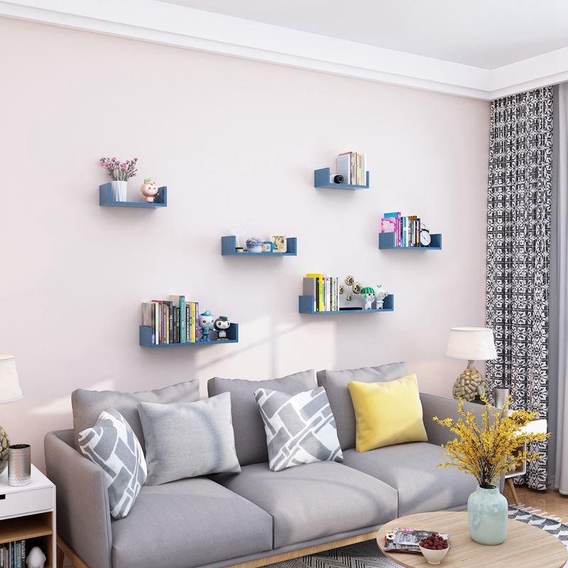 Floating Wooden Wall Shelf — solid wood wall decor, view 1