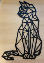 Wire Cat Wall Sculpture — wall decor, view 2