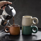 Ribbed Stoneware Cup — kitchen decor, view 2