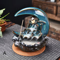 Moon Waterfall Incense Burner — glazed ceramic incense decor, view 3