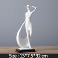 Minimalist Figure Statue — cast resin sculpture decor, view 4