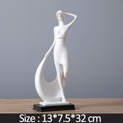 Minimalist Figure Statue — cast resin sculpture decor, view 4
