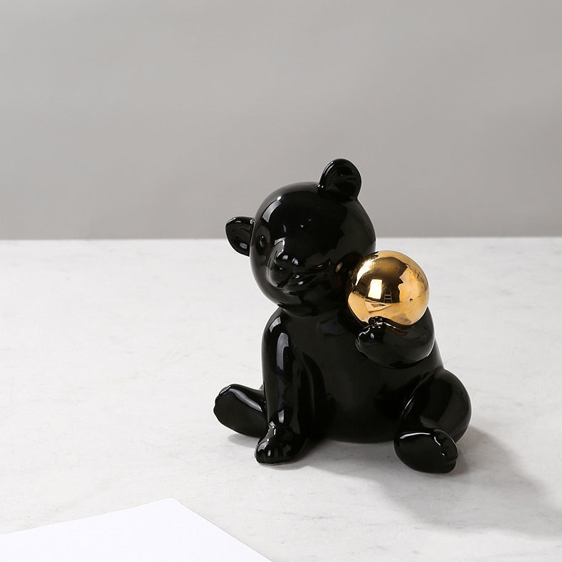 Bear with a Gold Ball — decorative sculpture, view 3