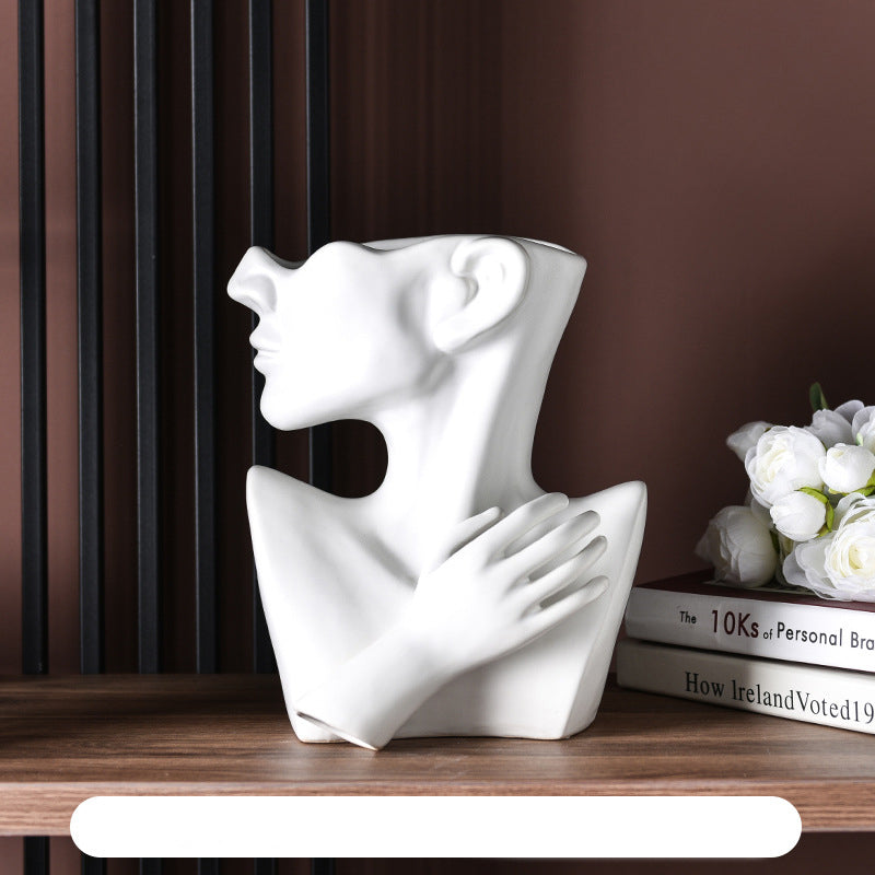 Portrait Ceramic Vase — glazed ceramic vases decor, view 2