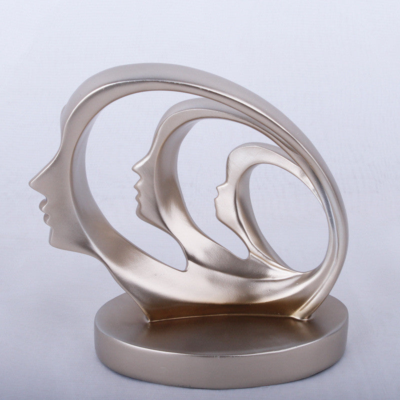 Modern Resin Sculpture — cast resin sculpture decor, view 2