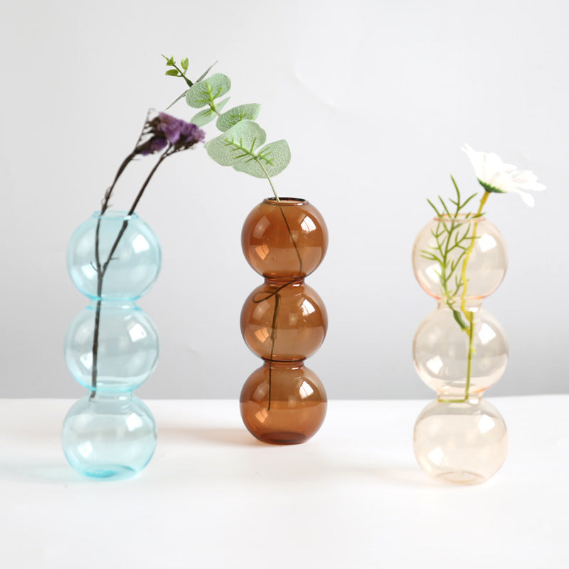 Stacked Bubble Glass Vase — vases decor, view 3