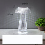 Crystal Jellyfish Table Lamp — cut crystal glass lighting decor, view 3