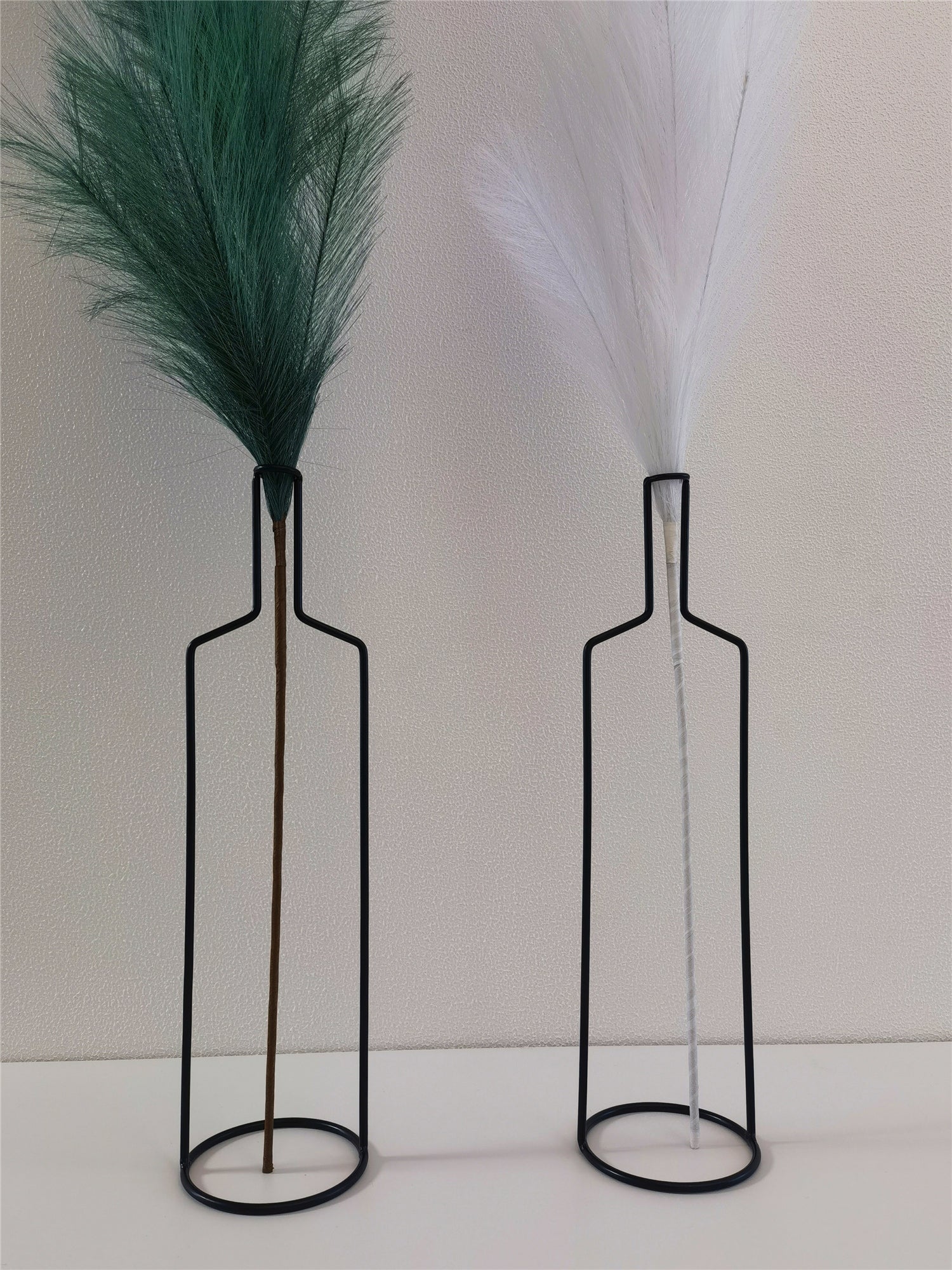 Iron Line Sculptural Vase — powder-coated metal vases decor, view 7