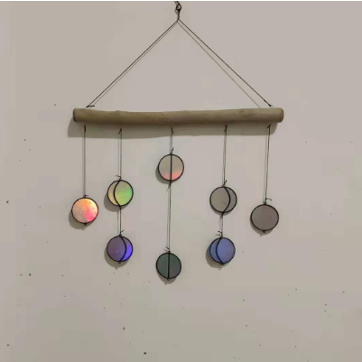 Moon Phase Wall Hanging — solid wood wall decor, view 3
