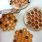 Honeycomb Wooden Trivet — kitchen decor, view 3