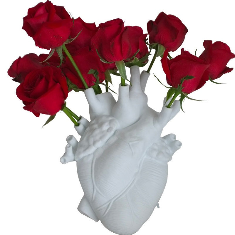Anatomical Heart Wall Vase — glazed ceramic vases decor, view 16