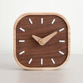 Walnut Square Clock — desk decor, view 3