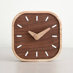 Walnut Square Clock — desk decor, view 3