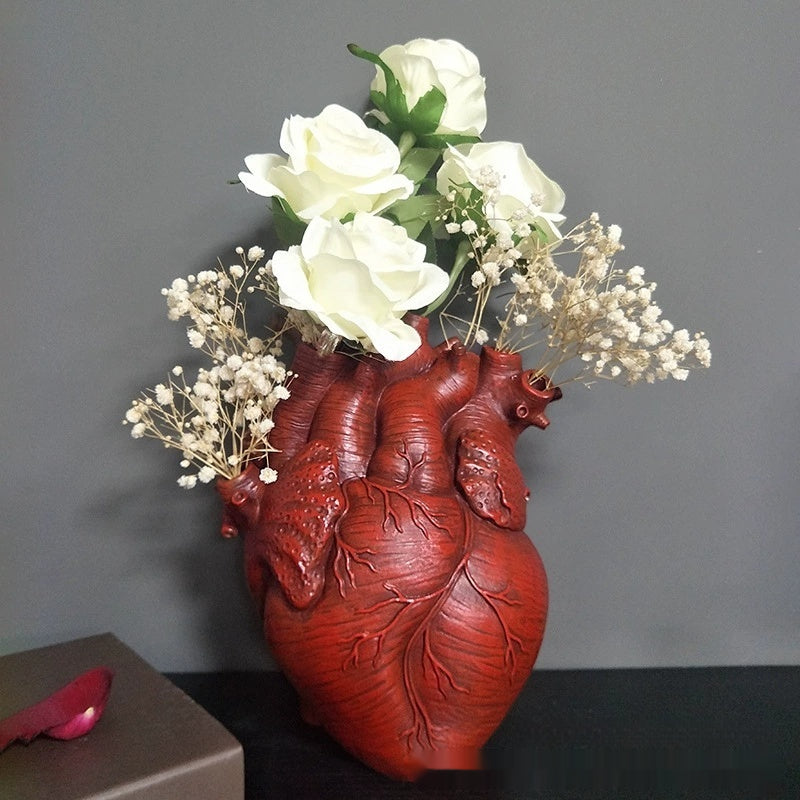 Anatomical Heart Wall Vase — glazed ceramic vases decor, view 11