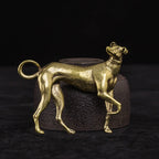 Solid Brass Hound Figure — trays decor, view 3