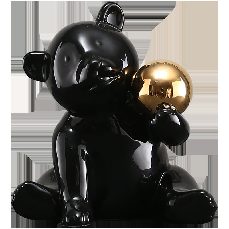 Bear with a Gold Ball — decorative sculpture, view 6