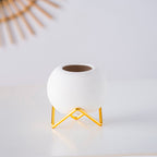 Globe Vase on Brass Stand — vases decor, view 3