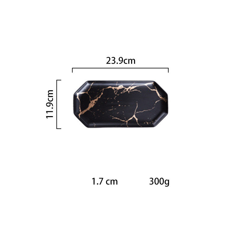 Gold-Edged Marble Tray — marble trays decor, view 16