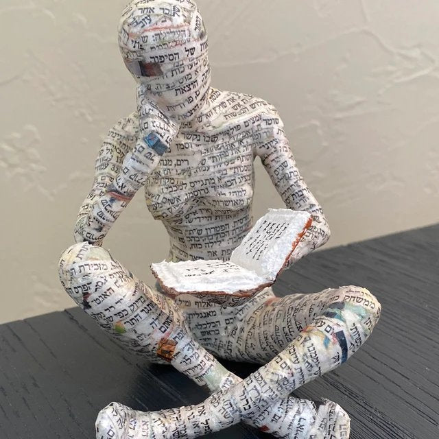 Reading Woman Sculpture — cast resin sculpture decor, view 11