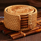 Rattan Trivet Set — kitchen decor, view 5