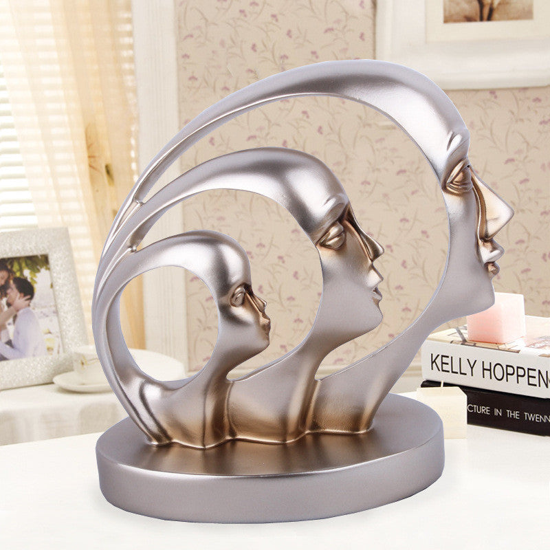 Modern Resin Sculpture — cast resin sculpture decor, view 6