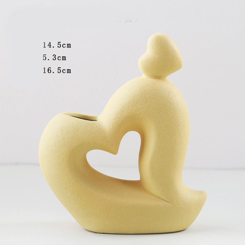 Thinker Figure Bud Vases — cast resin desk decor, view 4