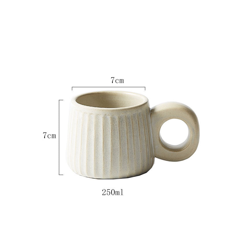 Ribbed Stoneware Cup — kitchen decor, view 6