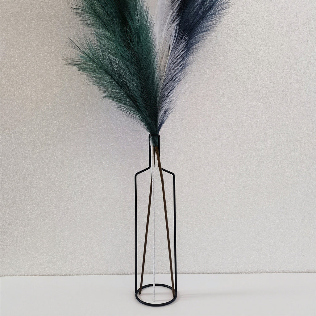 Iron Line Sculptural Vase — powder-coated metal vases decor, view 1