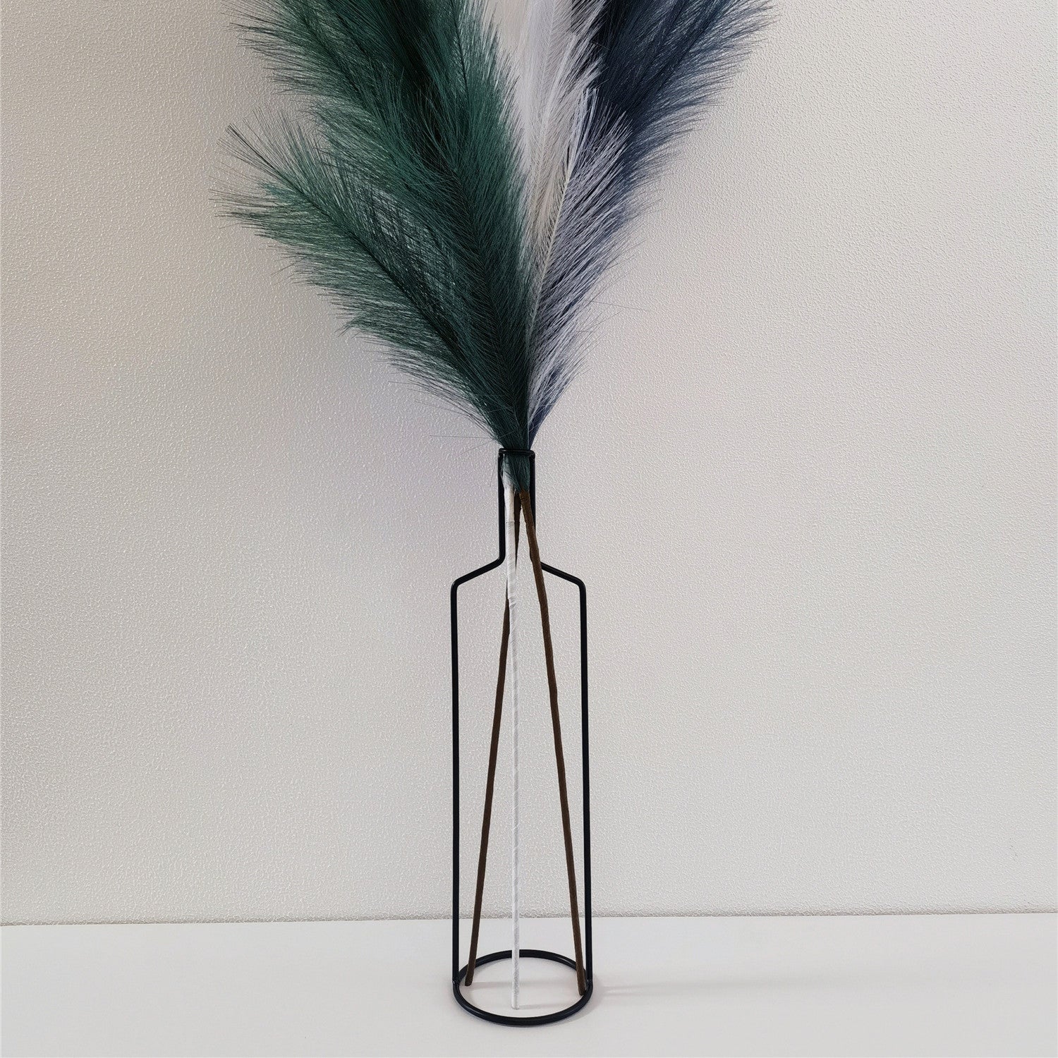 Iron Line Sculptural Vase — powder-coated metal vases decor, view 1