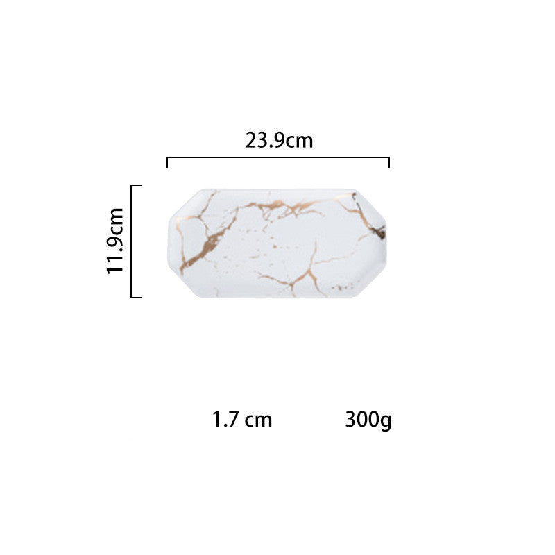 Gold-Edged Marble Tray — marble trays decor, view 11