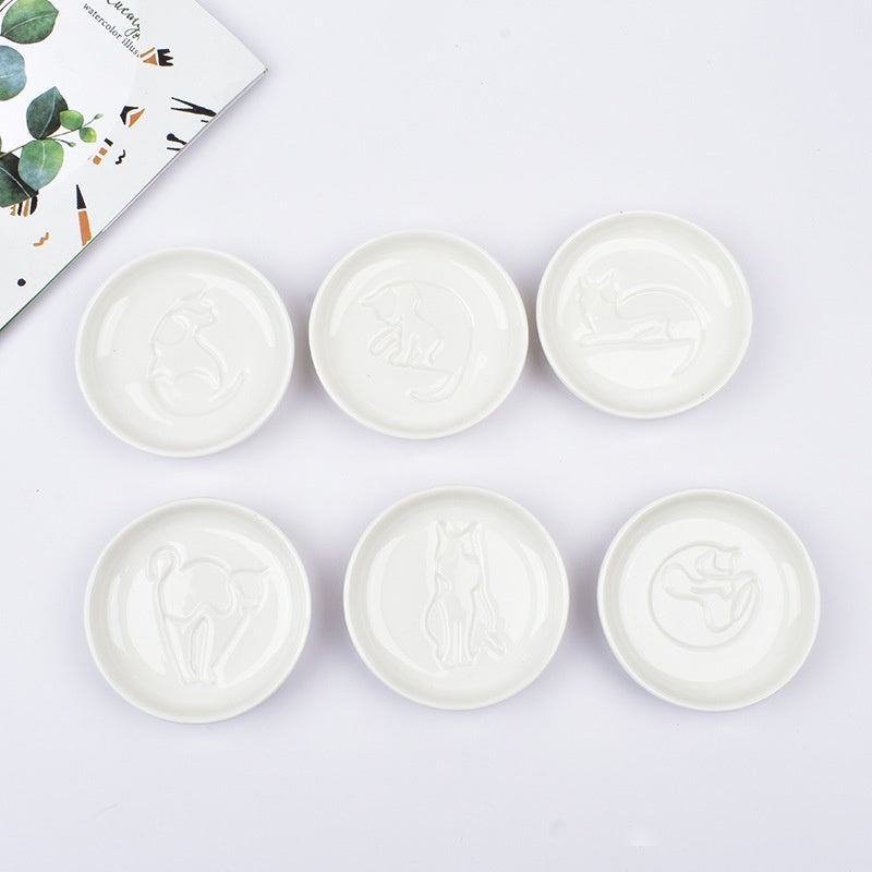 Cat Relief Dishes — decorative tray, view 1