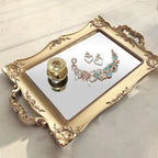Mirrored Vanity Tray — glass trays decor, view 2