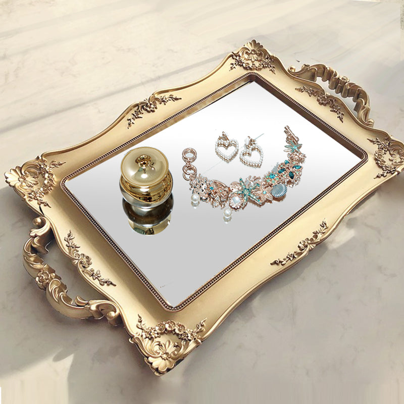 Mirrored Vanity Tray — glass trays decor, view 2