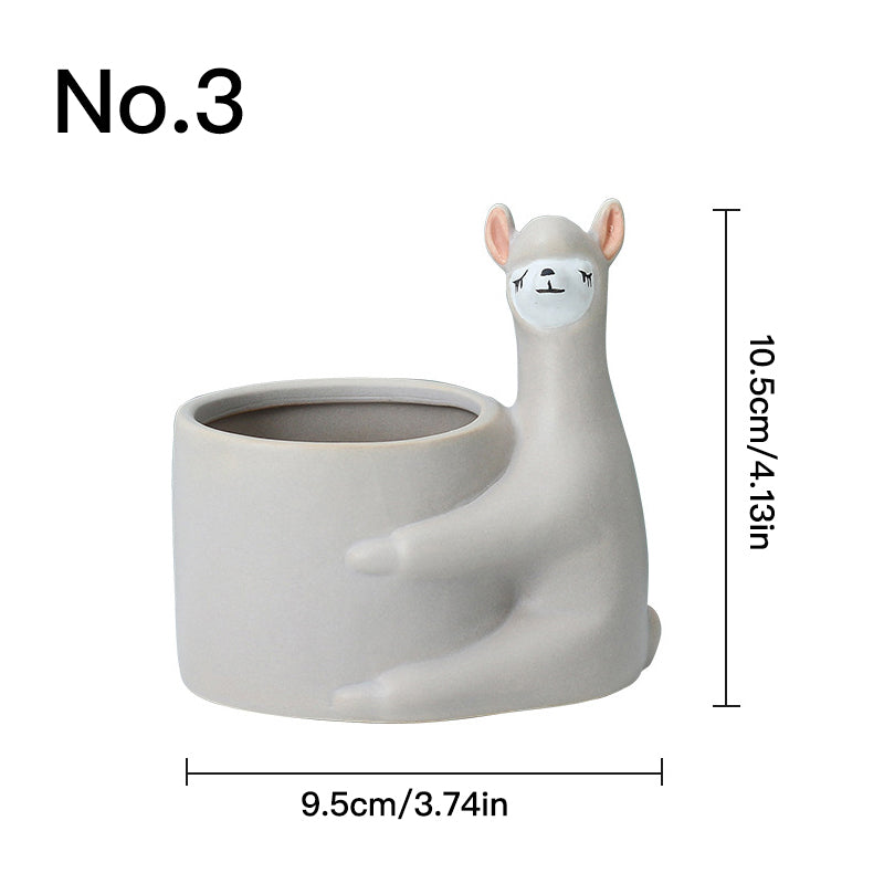 Animal Face Pots, ceramic vase, view 6