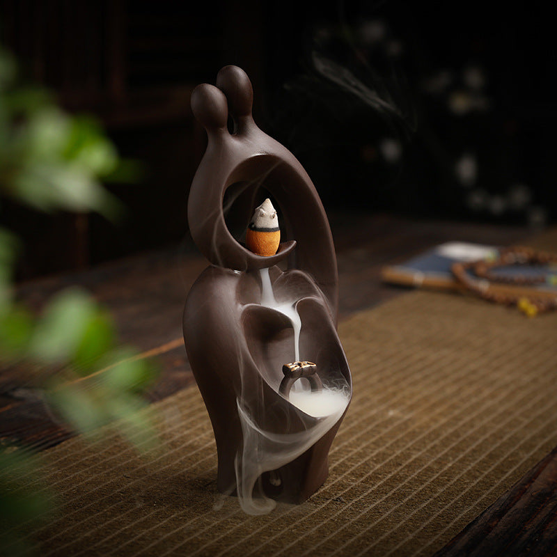 Buddha Hand Waterfall Censer — glazed ceramic incense decor, view 6