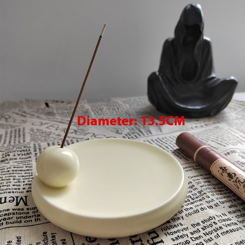 Minimal Ceramic Incense Plate — incense decor, view 2